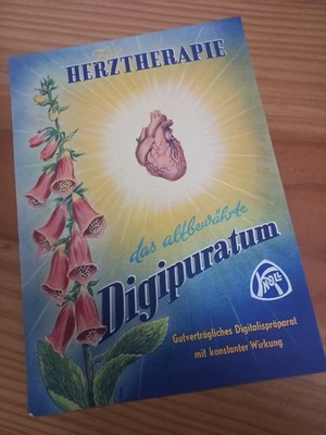 Alte Reklame Werbung Apotheke Digipuratum Medikament Medizin 1960er Knoll Chemie