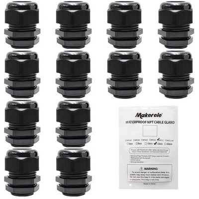 Waterproof Cable Glands with Gaskets 1'' NPT