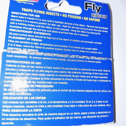 4 Pack Pic Fly Ribbon No Poison No Vapors Fly Trap New - Foto 3 di 3
