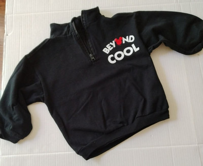 Disney Kids Black Quarter Zip Sweatshirt  Beyond Cool  Printed Pullover Size 4