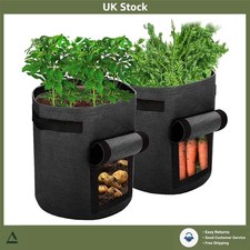 Potato Grow Bags with Harvest Window & Handles 10 Gallon 2-Pack