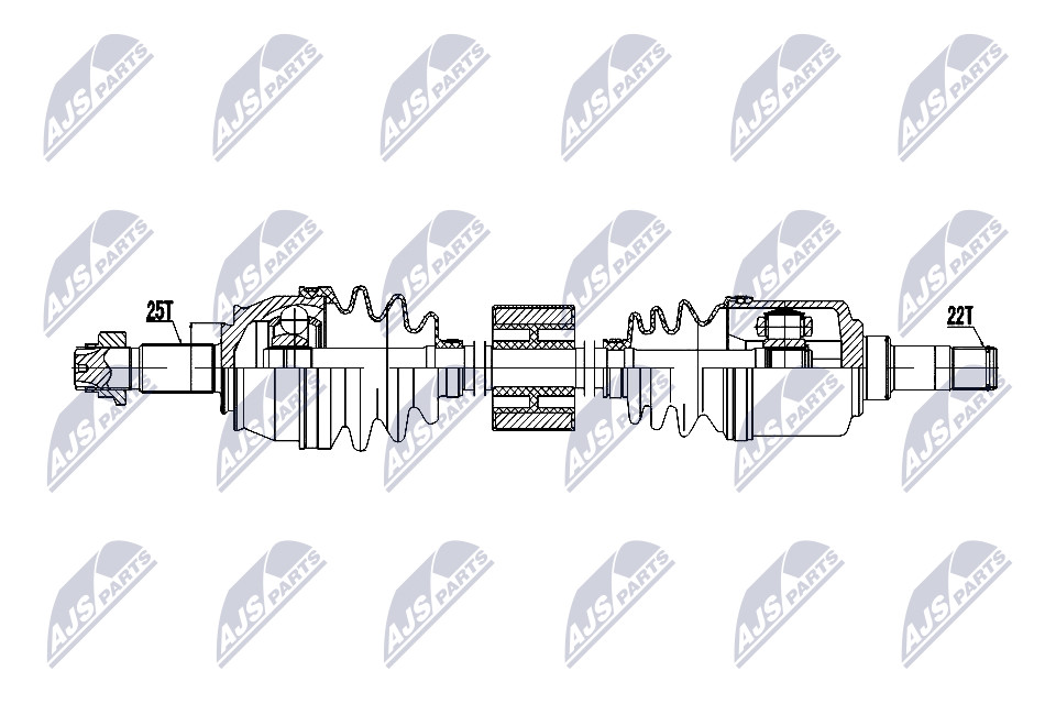 N.T.Y. NPW-FT-081.NTY Drive Shaft for FIAT