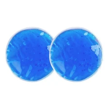 2pcs Reusable Hot/Cold Gel Ice Packs for Sports Injuries Pain Relief Small Round