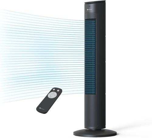 PureMate Tower Fan with Remote 40W Quiet Bedroom Nursery Home Office 43 Inch