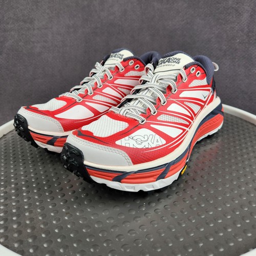 Hoka One One Mafate Speed 2 Shoes Mens Size 8 Red Vibram Sneakers 1126851 CRSW