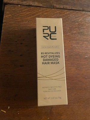 PurcPURE 8S Revitalizes Hot Dyeing Damaged Hair Mask 2.47 oz Sealed Smooths Friz