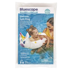 Bluescape White Unicorn Split Inflatable Swim Ring Pool Float for Kids Ages 3-6