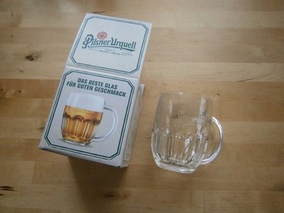 Pilsner Urquell, originales Glas, Bierkrug, 0,3 Liter in Geschenkbox, Neuzustand