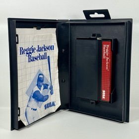 Reggie Jackson Baseball SEGA Master System Box Boxed Damaged Manual