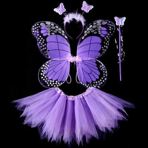 Conjuntos de 2-8 años de alas de mariposa falda traje día de Halloween - Imagen 18 de 25
