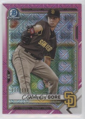 2021 Bowman Chrome Prospects Mega Box Pink Mojo Refractor Mackenzie Gore 0io