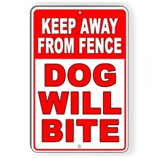Sign Or Decal Beware Of Dog Will Bite Security Attack Guard Warning Protected