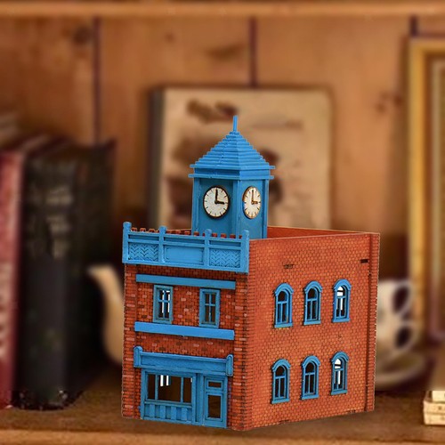 Kit di architettura in legno 1/72 Puzzle in legno 3D Scena di hobby fatta a - Foto 5 di 7