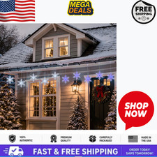 Member's Mark 18ft Color Sync Snowflake String Lights, Holiday Decor New