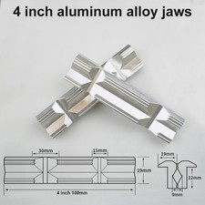 1pair CNC Milling Steel Vise Hard Jaw Fixture V-Type Jaw Aluminum Alloy 4" New