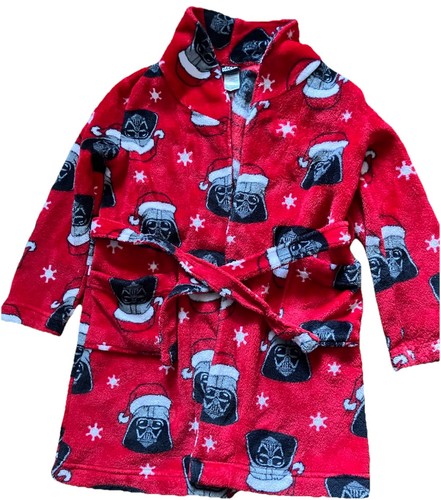 Star Wars Belted Robe Kids Size 8 Boys Santa Darth Vader Flame Resistant - Picture 2 of 7