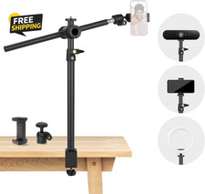 Overhead Camera Mount Desk Stand 360  Magic Arm Clamp Webcam Phone Ball Head