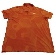 Nike Dri-FIT ADV Tour Camo Golf Polo Campfire Orange Men's XXL Short Sleeve