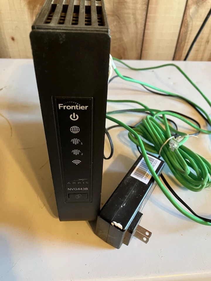 Módem router y cable de alimentación ARRIS Frontier NVG443B doble banda Wi-Fi DSL - ¡FUNCIONA! Foto 4 de 4