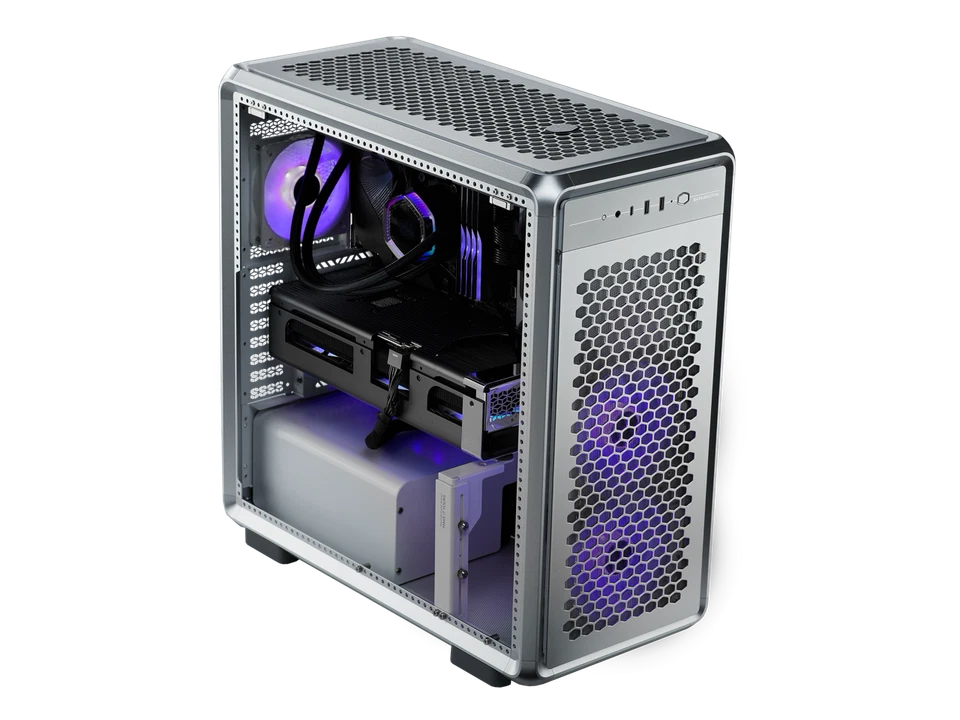 Cooler Master MasterFrame 600 Silver FreeForm FineMesh Airflow ATX Mid-Tower - Image 2 of 4