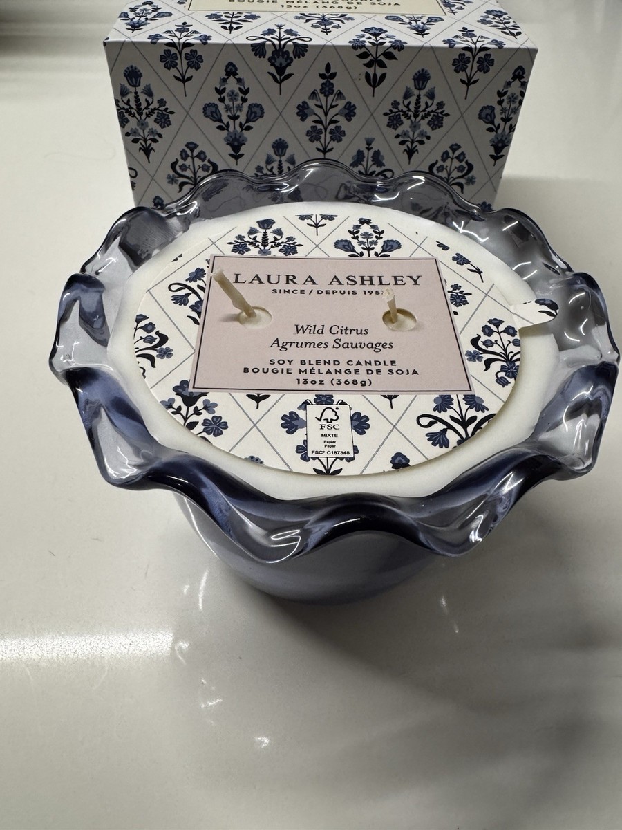 Laura Ashley Candle Wild Citrus Agrumes Sausages NEW with Box 13