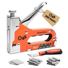 ValueMax Staple Gun 3 in 1 Heavy Duty Stapler with 3000 Staples (Type 140/28/8) 0.0065 per staple