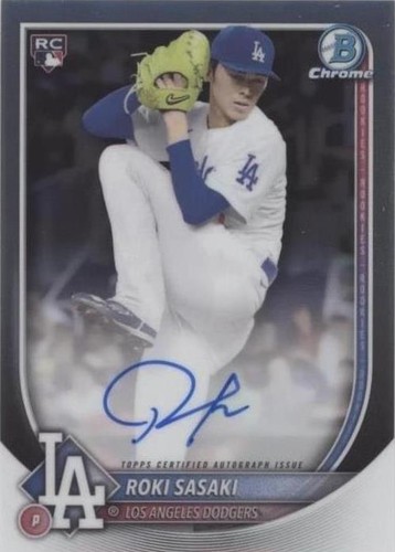 2025 BOWMAN CHROME ROOKIE AUTO REFRACTOR #CRA-RS ROKI SASAKI RC 