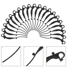  50pcs Black Gutter Guard Clips For Mesh Protection - Plastic Fixing Hooks Rain