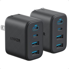 Anker Zolo USB C Charger Block, 2Pack 4Port Wall Adapter with 50W Max Output,...