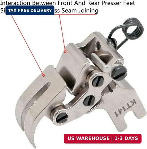 Flat Car Front & Rear Interactive Tank Presser Foot #KT141 Compatible with Sewin - Picture 3 of 5
