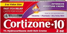 Cortizone 10 Max Strength Intensive Moisture Anti-Itch Cream, 1% Creme, 2 Oz.