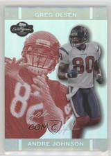 2007 Co-Signers Red Changing Faces Hyper Silver Andre Johnson Greg Olsen HOF 0q4