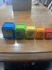 Vtg Fisher Price Activity Stacking Blocks 1 thru 5