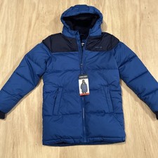 NEW Lands End - Boy's Winter Jacket Youth Puffer Parka - Blue - Size M 10/12
