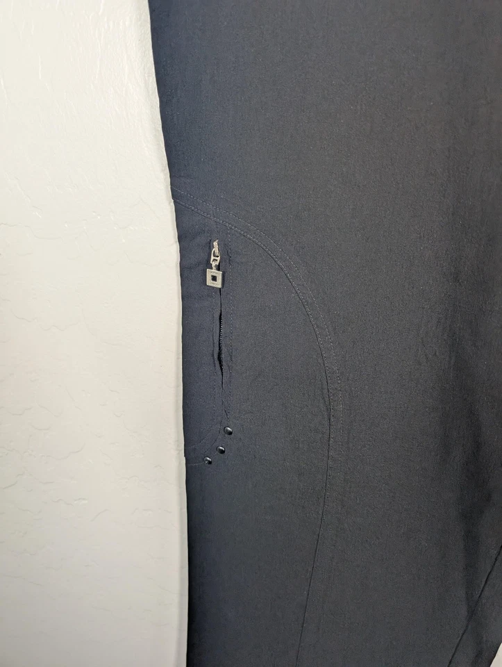 Pantalones Jamie Sadock para mujer 14 negros elásticos pierna recta golf ligeros nailon Foto 3 de 4