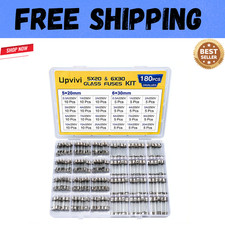 Fast Blow Glass Fuse Assortment Kit 24 Values Glass Fuses 250V 5X20Mm 0.5A 1A