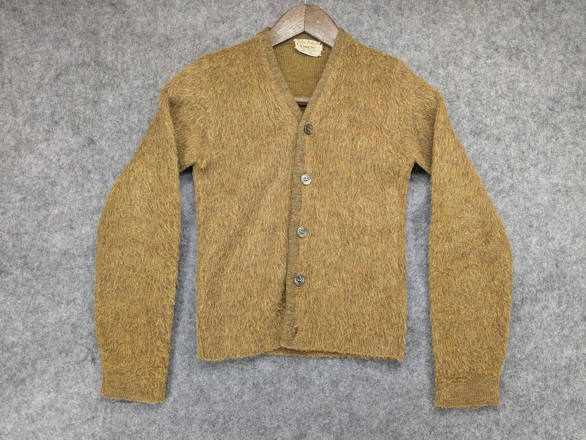 60s Brown Mohair Cardigan