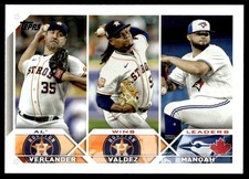 2023 Topps Framber Valdez/Justin Verlander/Alek Manoah Houston Astros/Toronto