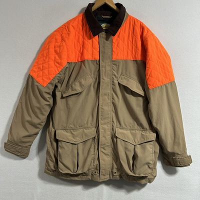 #ad Cabela#x27;s Gore Tex Jacket Mens XLT Tan Orange Hunting Upland Coat Waterproof $44.98