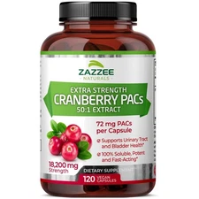 Cranberry PACs, 120  Capsules - Natural UTI Defense Solution