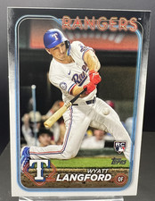Wyatt Langford 2024 Topps #700b RC Rangers  Image Variation