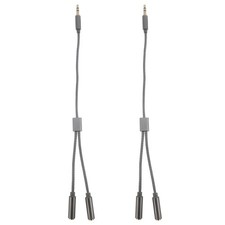 2 Pcs Headphone Splitter for Computer Plug Adapter 3.5mm Audio Cable to