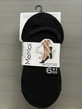 5 Pair MeMo MP058 Wms Sz 9-11 Black Gray No Show Socks