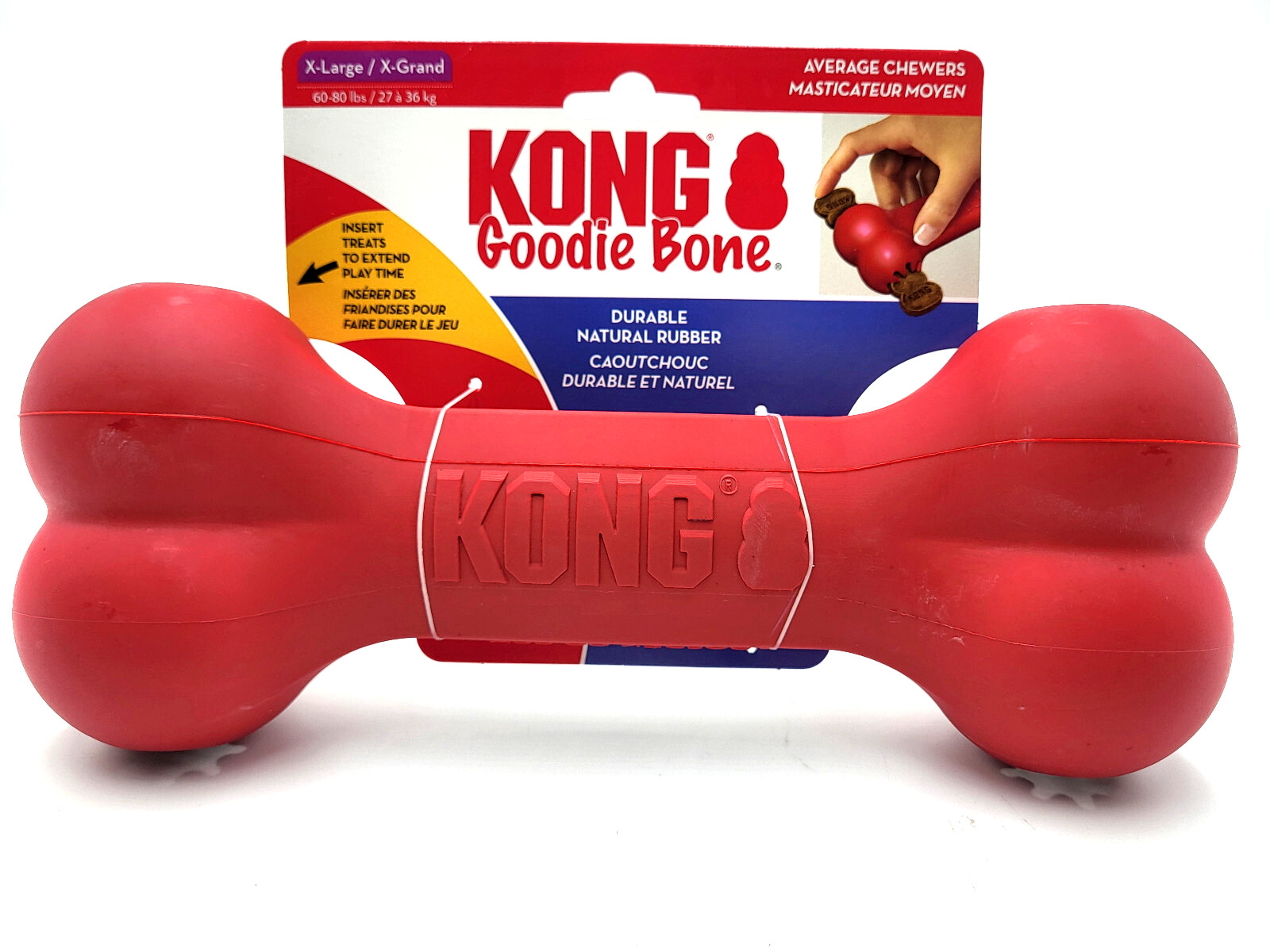 KONG Classic Goodie Bone *NEW SIZE XL 60-80 lbs Durable Dog Chew Toy 10"