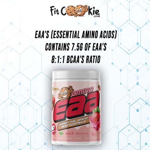 Essential Amino Acids EAA Powder 300g – FitCookie – Muscle Recovery Support - Picture 5 of 6