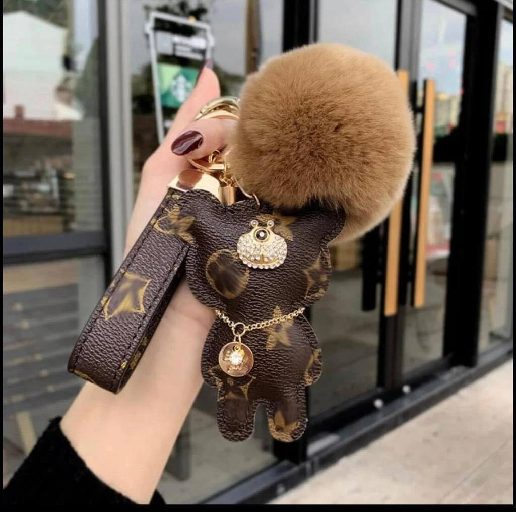 Luxury Bear Keychain Leather Bear Keychain for Designer 