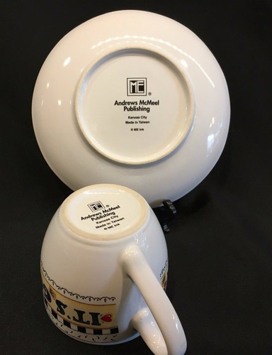 Mary Engelbreit It's Good to be Queen Tea Cup & Saucer Andrews McMeel Publishing - Picture 3 of 4