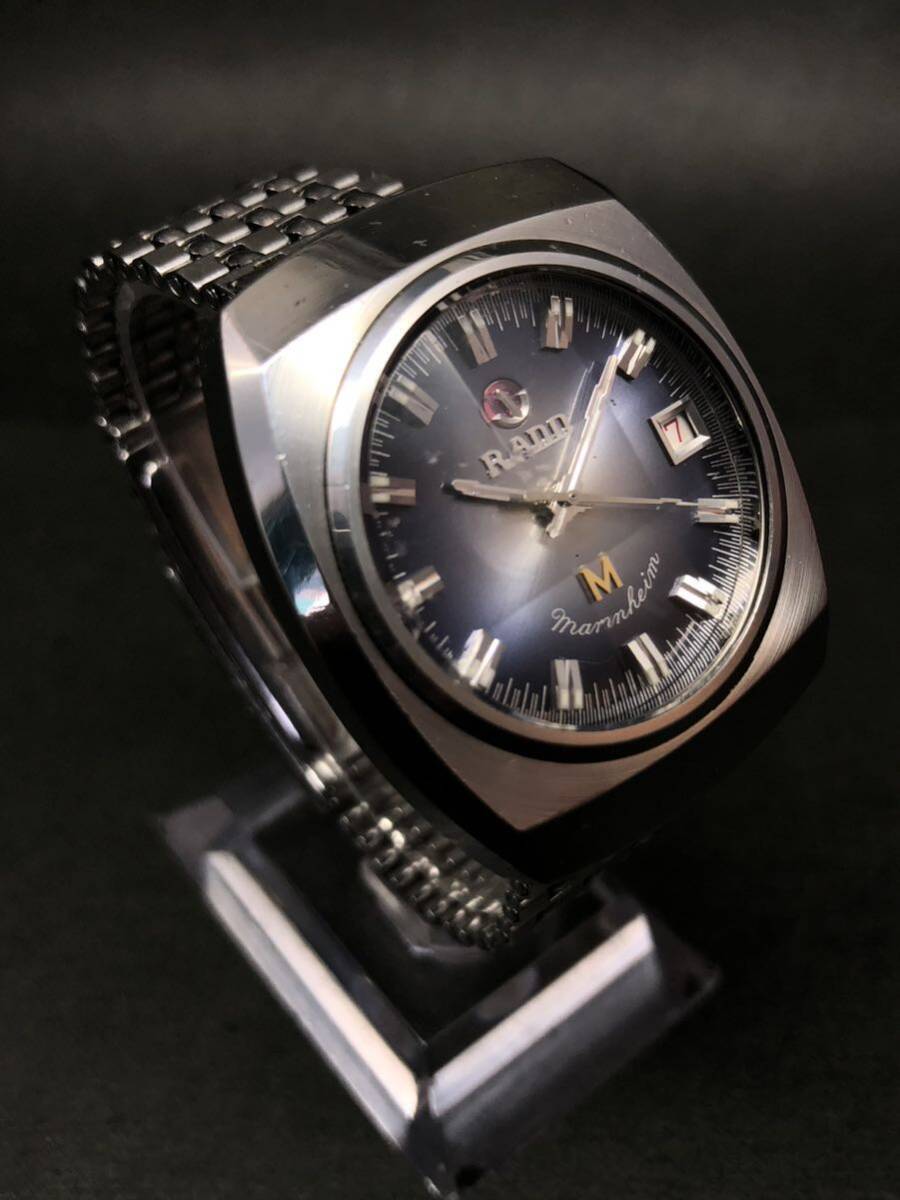 RADO Mannheim RADO genuine seahorse belt Blue dial 9 sided | eBay