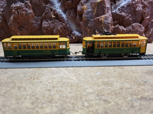 Mehanotehnika AHM HO Trolley Car P.T.C. #4 Set , $5/$2/$10 Ship (Lot 028)