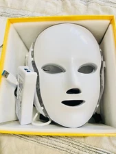 LOUDYKACA Led Face Mask Light Therapy 7 Color Led Light Therapy Facial Mask Blue